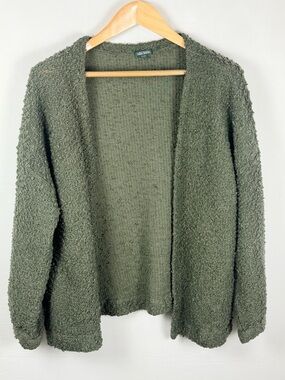 Wild Fable XL XXL Green Textured Cardigan Open Front Goblincore Earthy Oversized